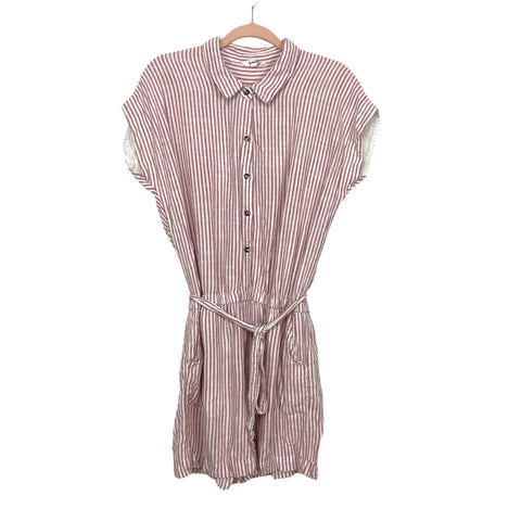 Splendid Red and White Striped Belted Romper- Size S (sold out online)