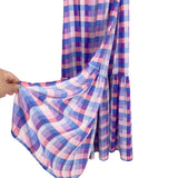Buddy Love Pastel Checkered High Slit Skirt- Size S (we have matching bikini top)