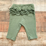 Old Navy Olive Ruffle Bottom Pants- Size 0-3M