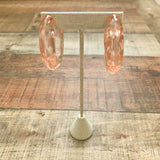 BaubleBar Pink Hallee Lucite Hoop Earrings