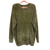 Zenana Premium Olive Green Chenille Sweater- Size 2X