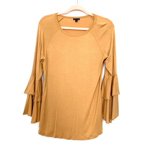 Coco + Carmel Butterscotch Tiered Bell Sleeve Top- Size S/M