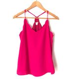 J Crew Hot Pink Scalloped Cami- Size S