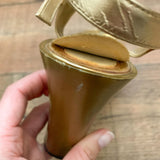 Dolcis Gold Guthrie Open Toe Heels- Size 7 (See Notes)