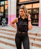 Sweaty Betty Black Self Care Isn't Selfish Tank- Size S