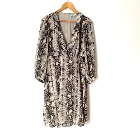 Collective Concepts Grey Snake Print Dress- Size L