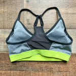 Pre-owned Nike Heathered Grey/Neon/Black Padded Sports Bra- Size ~S (see notes)