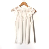 DO+BE White Ruffle Tank Top -Size S (see notes)