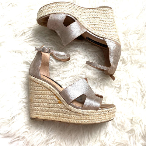 Steven by Steve Madden Metallic Sirena Espadrilles Wedges- Size 7 (see notes)