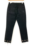 Lovers + Friends Black High Rise Jeans with Heart Grommet- Size 26 (Inseam 25”)
