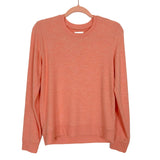 Lucky Brand Peach Ribbed at Neck, Cuffs, and Hem Sweater- Size S