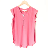 LOFT Ruffle Sleeve Tank Blouse NWT- Size XS