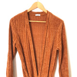 Love Fire Brown Chenille Belted Duster- Size ~S