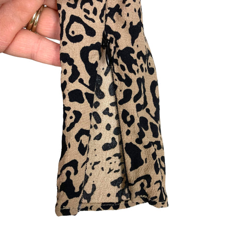 zara leopard dress - Satin Mini - - Xl Long dress with V Zara - Animal Print Short