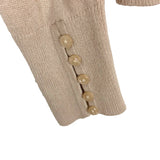H&M Beige Ribbed at Neck, Cuffs, and Hem Turtleneck Sweater- Size S