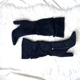 Scoop Black Slouch Suede Boots- Size 8.5