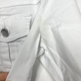 Kut from the Kloth White Denim Frayed Hem Jacket- Size S (see notes)
