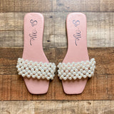 So Me Pearl Slide Sandals- Size 7 (BRAND NEW)