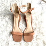 Vince Camuto Nude Ankle Strap Block Heels- Size 11