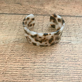 No Brand White Tortoise Plastic Cuff