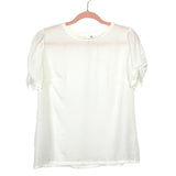 KUT From The Kloth White Cinched Sleeve Top- Size S (See Notes)