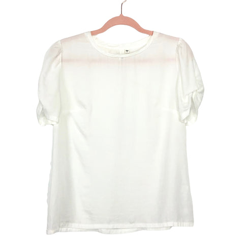 KUT From The Kloth White Cinched Sleeve Top- Size S (See Notes)