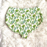 Mott50 Cactus Print High Rise Bikini Bottoms- Size L (BOTTOMS ONLY) see notes