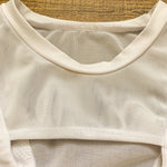 J.ING White Cut Out Sports Bra- Size S (See Notes)