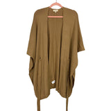 Promesa Camel Belted Poncho Cardigan Sweater- Size S/M