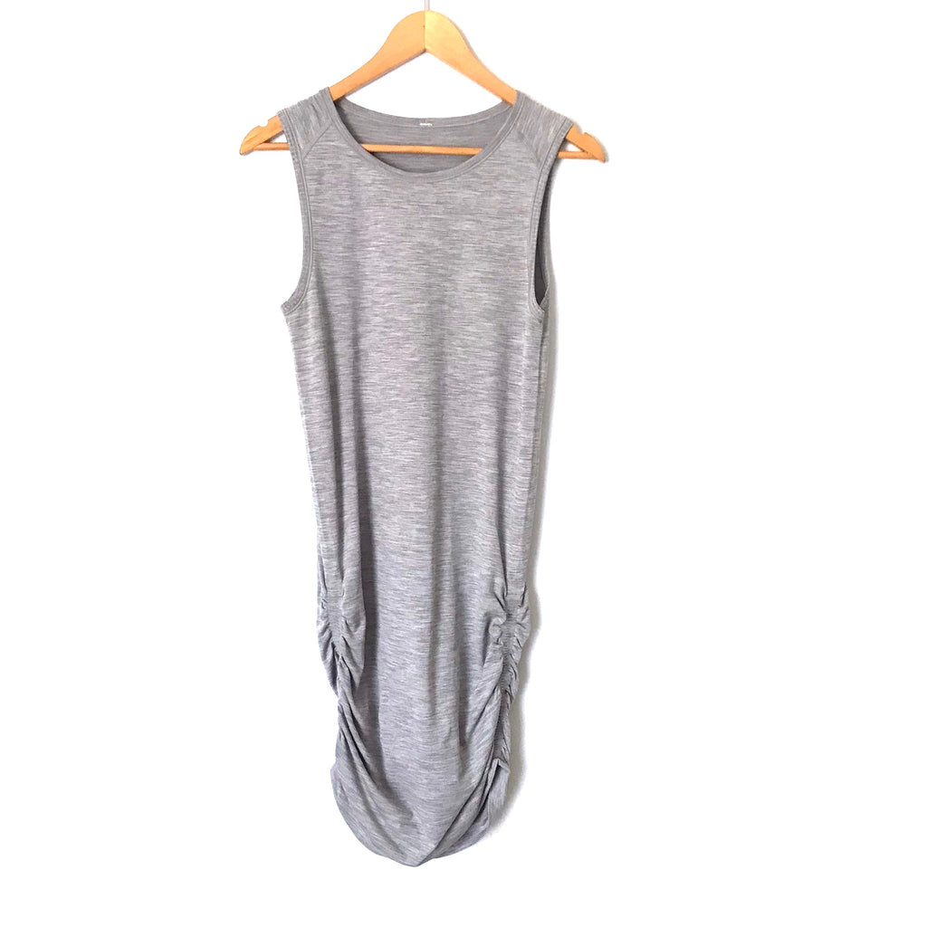 Lululemon Heathered Grey Ruched Tank Dress- Size ~4 – The Saved Collection Lululemon Heathered Grey Ruched Tank Dress- Size ~4 – The Saved Collection