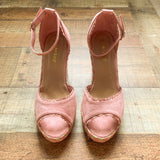 Bamboo Open Toe Wedges- Size 7 (GREAT CONDITION)