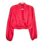 Eloquii Red Satin Cropped Blouse NWT- Size 14 (sold out online)