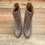 Qupid Animal Print Suede Back Zipper Booties- Size 8.5