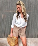 Express White Roll Tab Sleeve Button Down- Size S