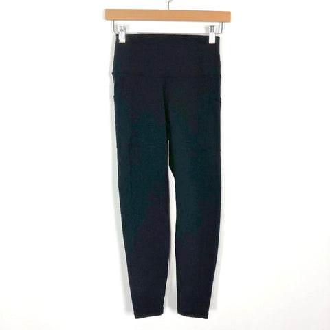 Colorfulkoala Black Side Pocket Leggings- Size S (Inseam 23”)