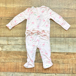 Angel Dear Pink Flamingo Print Ruffle Footie Outfit- Size 0-3M (we have matching hat)