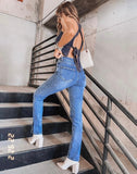Kittenish Side Slit Hem Jeans- Size XS (sold out online, Inseam 30.5")