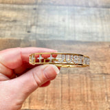 APM Monaco CZ Just Kidding Open Cuff Bracelet