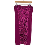 Adelyn Rae Wine/Fuschia Velvet Lace Strapless Dress NWT- Size M
