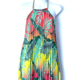 L'ATISTE Floral Pleated Maxi Halter Dress NWT- Size S