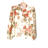 Aura Cream Floral Blouse- Size M