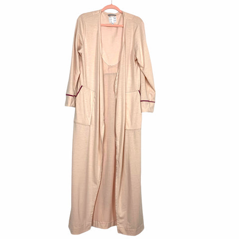 Denova Light Peach Belted Robe- Size XL
