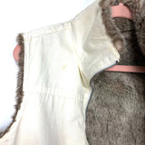No Brand Reversible Faux Fur/Suede Zip Up Vest- Size ~M (see notes)
