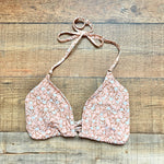 Aerie Mocha/Peach Floral Triangle Bikini Top- Size XXL (we have matching bottoms, sold out online)