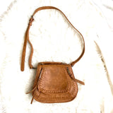 Urban Expressions Small Brown Saddle Crossbody (Jana)