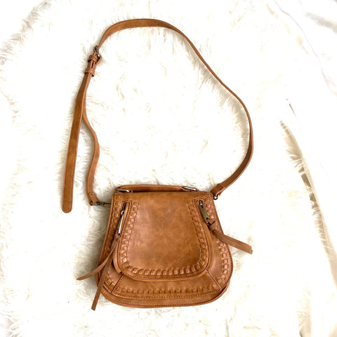 Urban Expressions Small Brown Saddle Crossbody (Jana)