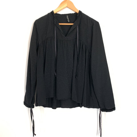 Zara Trafaluc Collection Black Long Sleeve Blouse - Size M