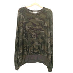 Fantastic Fawn Camo Print Flowy Sleeve Thermal Waffle Tunic Top- Size S