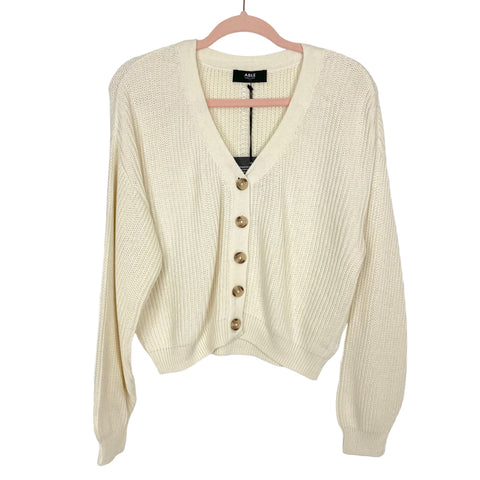 ABLE Antique White Cropped Sweater Cardigan NWT- Size XS (sold out online)