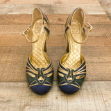 Tory Burch Navy Blue/Gold Heels- Size 9.5 (See Notes)
